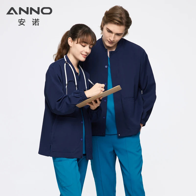 Anti-static Scrubs Jackets Antibacte Thermal Fabric Outfit Out Coats Doctor Hospital Nurse Uniforms Autumn Winter Over coats