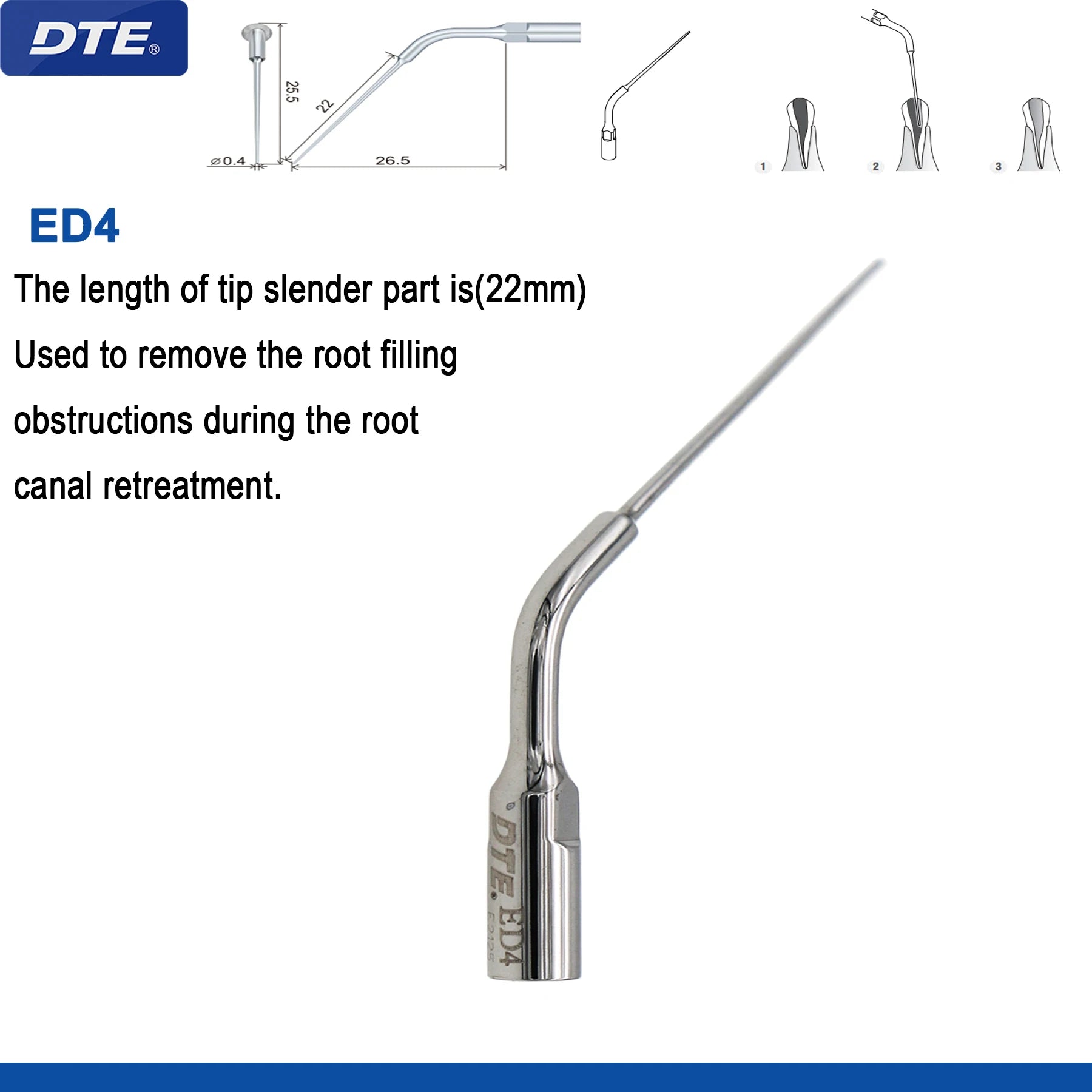 Woodpecker DTE Dental Ultrasonic Scaler Tips Scaling Endo Tip Dentistry Instruments Medical Accessories Fit EMS Satelec NSK ED4