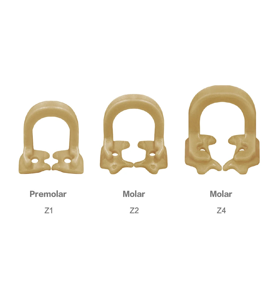 Dentpark 4pcs /6pcs Dental Rubber Dam Clamps Distal-Extension Clip Head with sand Autoclavable 134℃ Moisture Control