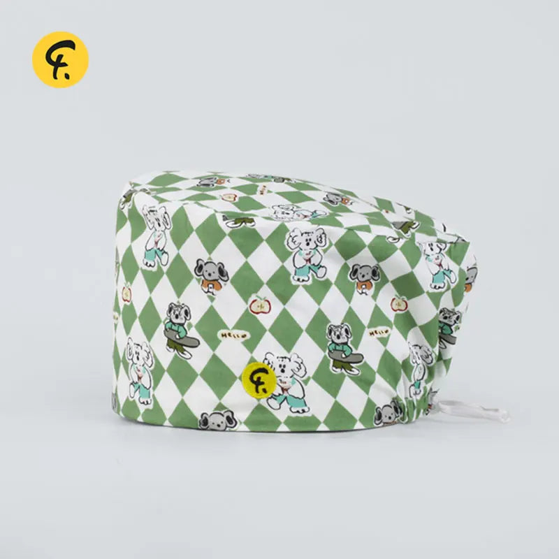 Disposable Surgical Caps Women Man Medical Beanie With Sweat Absorbing Wipes Hats Clinic Hospital Doctor Nurse Work Cornice Hat FRW001-050