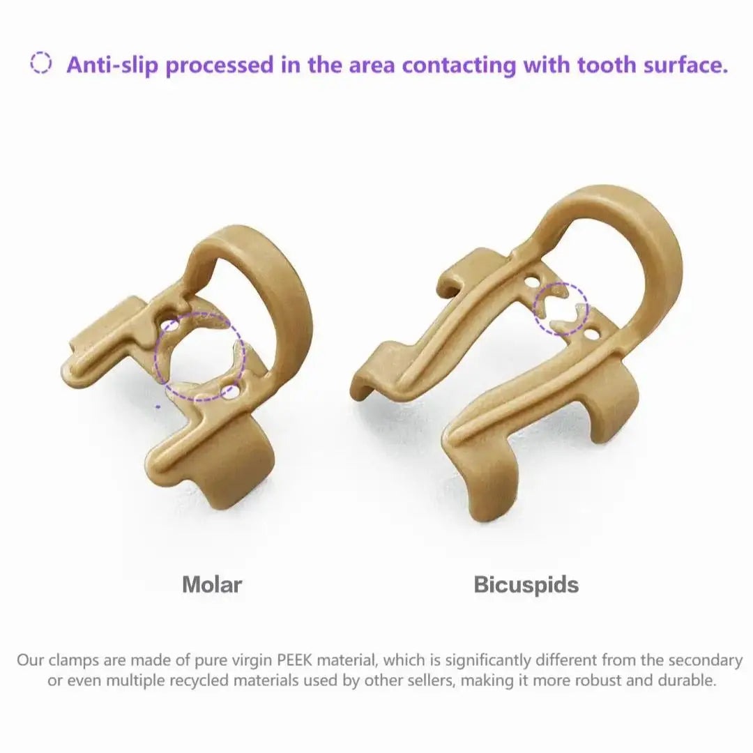 Dentpark 4Pcs Dental Moisture-barrier Cotton Roll Holder Clip Autoclavable Molar Premolar Dentist Clinic Orthodontic Tools