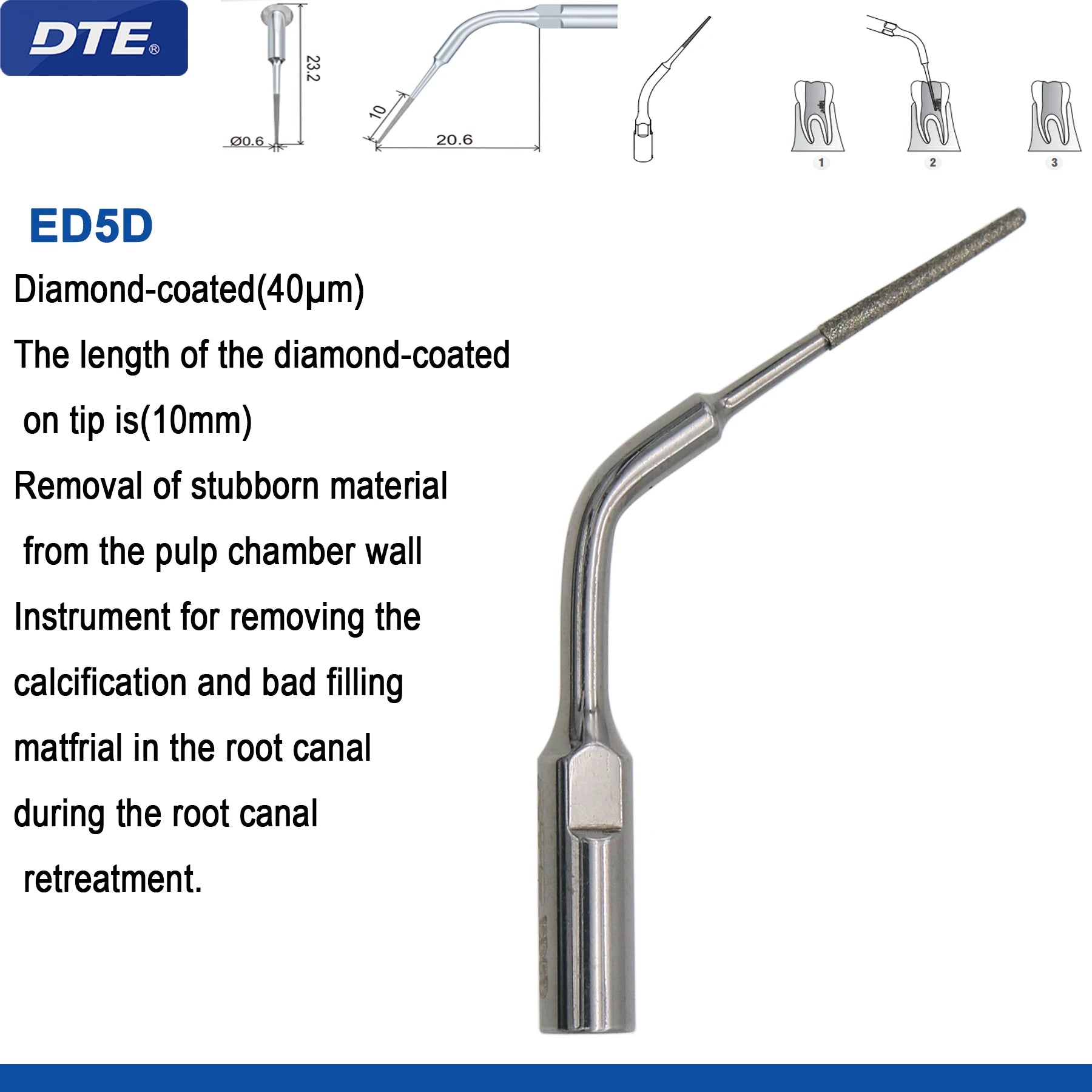 Woodpecker DTE Dental Ultrasonic Scaler Tips Scaling Endo Tip Dentistry Instruments Medical Accessories Fit EMS Satelec NSK ED5D
