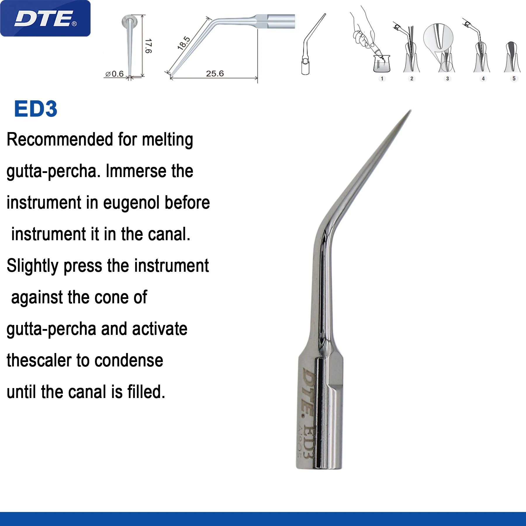 Woodpecker DTE Dental Ultrasonic Scaler Tips Scaling Endo Tip Dentistry Instruments Medical Accessories Fit EMS Satelec NSK ED3