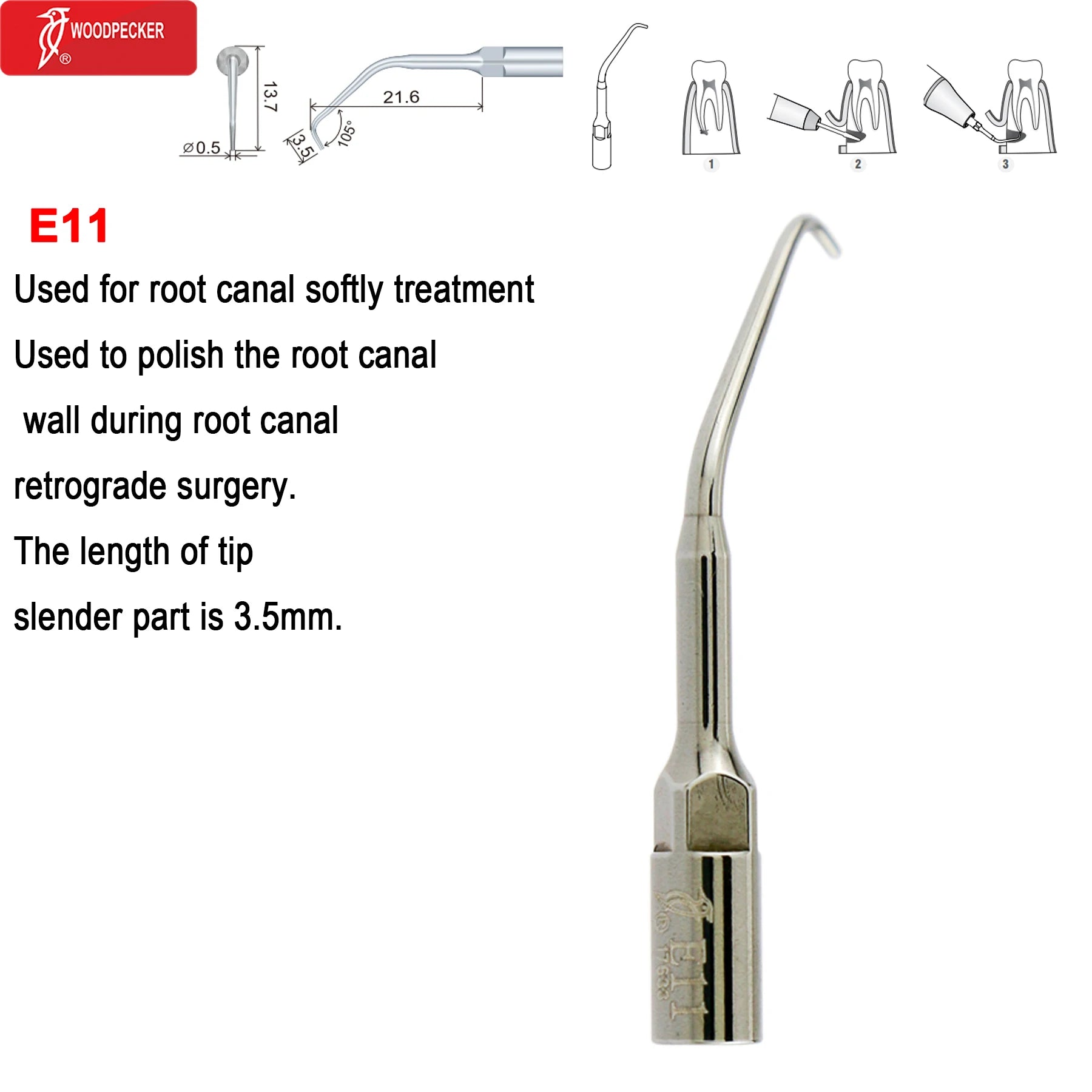 Woodpecker DTE Dental Ultrasonic Scaler Tips Scaling Endo Tip Dentistry Instruments Medical Accessories Fit EMS Satelec NSK E11