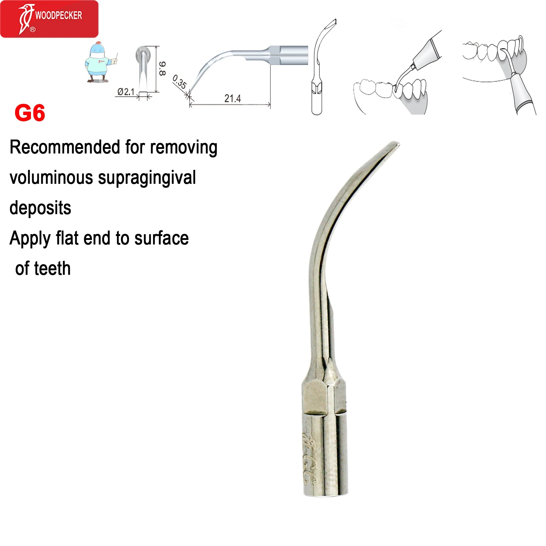 Dental Ultrasonic Scaler Tips Dentistry Instrument Scaling Tip Medical Accessories Fit EMS NSK SATELEC Scaler Handpiece G6