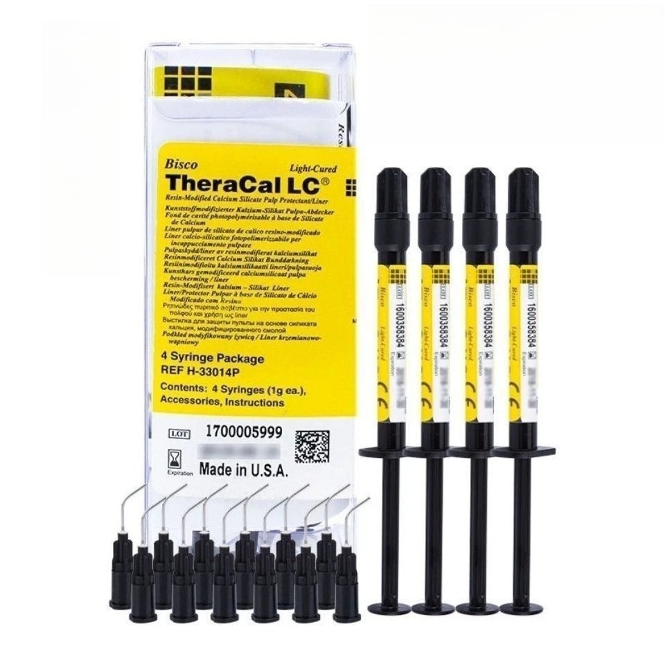 BISCO Dental Dentistry TheraCal LC Light-Crimed Composite Resin Calcium Hydroxide Capping Marrow Calcium Silicate Buffer Resin 4PCS
