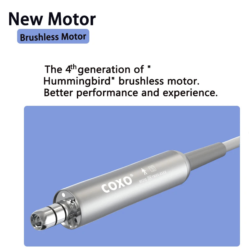 COXO C-SAILOR S1 Dental Implant System 4th Generation Hummingbird Brushless Motor with metal interface for greater durability.