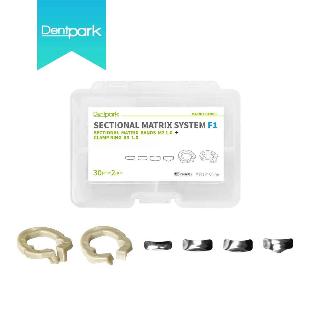 Dentpark Dental Sectional Matrix System Set Metal Matrices Bands Resin Clip Clamp Separating Ring Autoclavable Dentist Tools