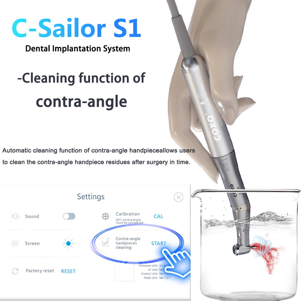 COXO C-SAILOR S1 Dental Implant System 4th Generation Hummingbird Brushless Motor with metal interface for greater durability.