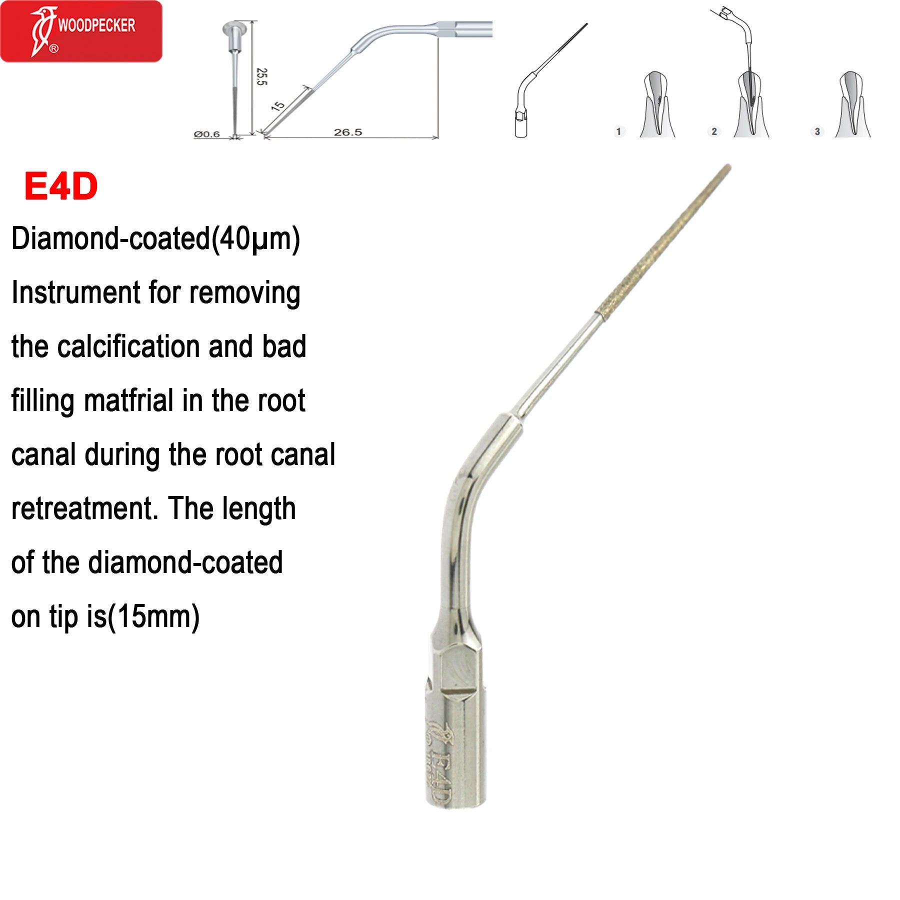 Woodpecker DTE Dental Ultrasonic Scaler Tips Scaling Endo Tip Dentistry Instruments Medical Accessories Fit EMS Satelec NSK E4D