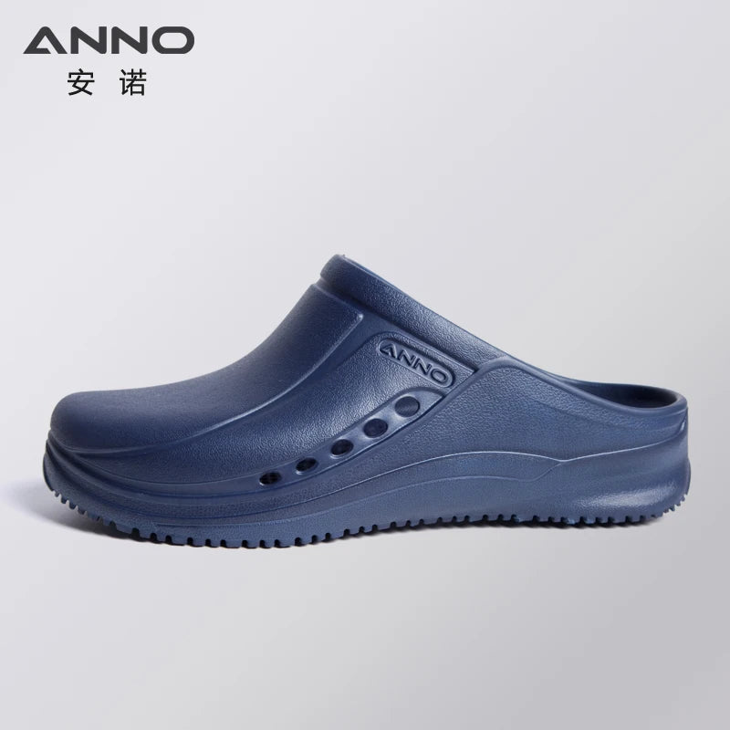 ANNO Soft Work Breathable Shoes for Women Men Light Nurse Clog Anti-slip Slipper Flat Hospital Kitchen Beatuty Salon C24