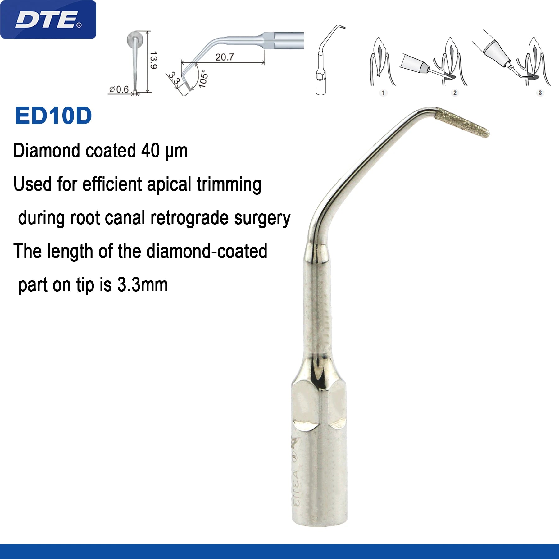 Woodpecker DTE Dental Ultrasonic Scaler Tips Scaling Endo Tip Dentistry Instruments Medical Accessories Fit EMS Satelec NSK ED10