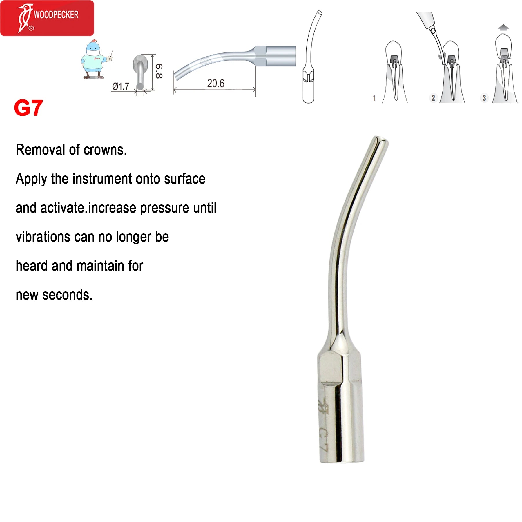 Dental Ultrasonic Scaler Tips Dentistry Instrument Scaling Tip Medical Accessories Fit EMS NSK SATELEC Scaler Handpiece G7