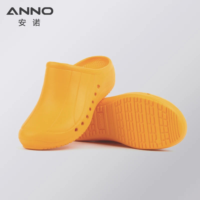ANNO Soft Doctors Nurses Shoes Anti-slip Protective Clogs Operating Room Lab Slippers Chef Work Flat Clog Hospital Foot Wear C43