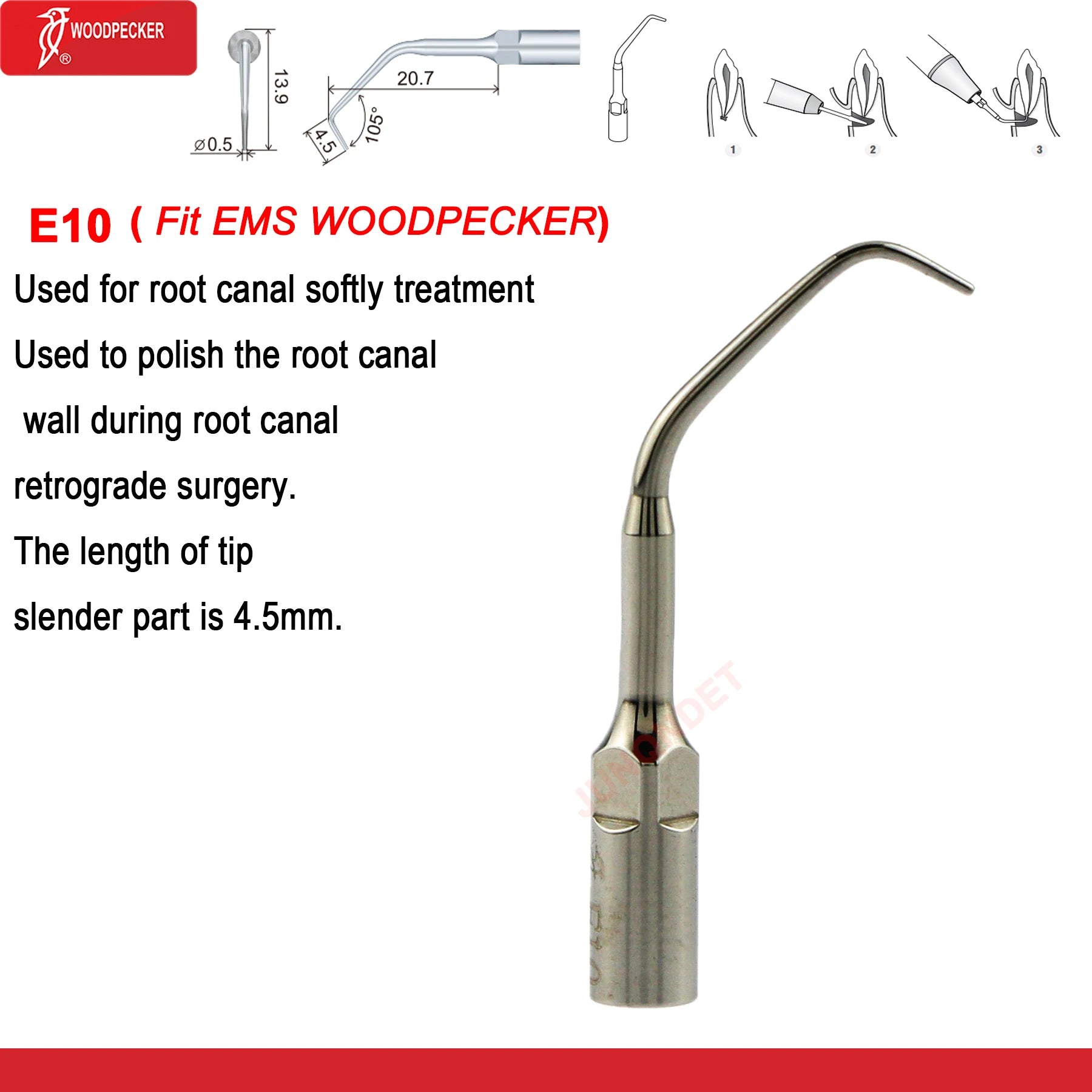 Woodpecker DTE Dental Ultrasonic Scaler Tips Dentistry Ultrasound Scaling Tip Fit EMS SATELEC NSK Dental Products E10