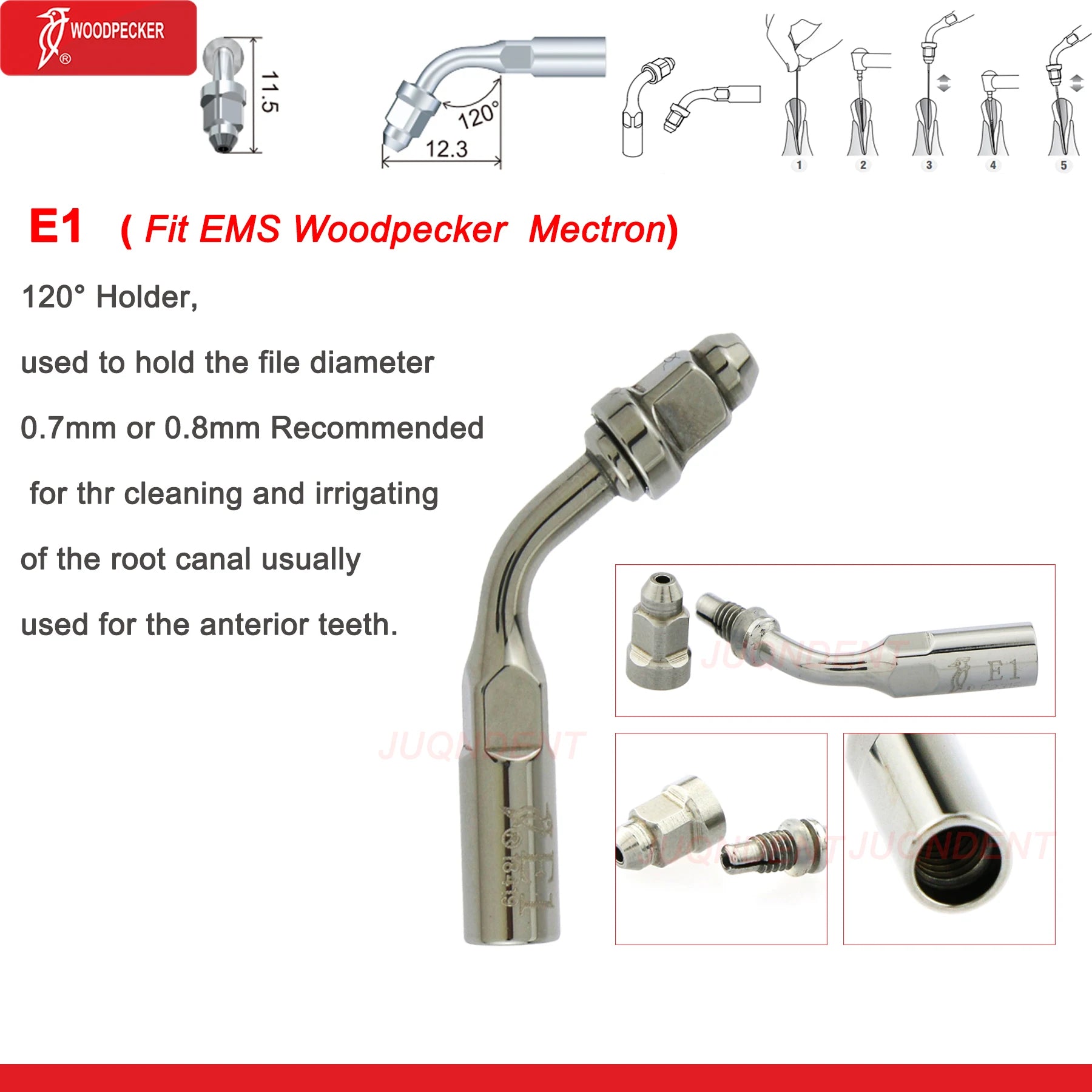 Woodpecker Dental Ultrasonic Scaler Piezo Build In UDS N2/N3 Scaler Tips For Teeth Scaling Endodontics Periodontics Fit EMS E1