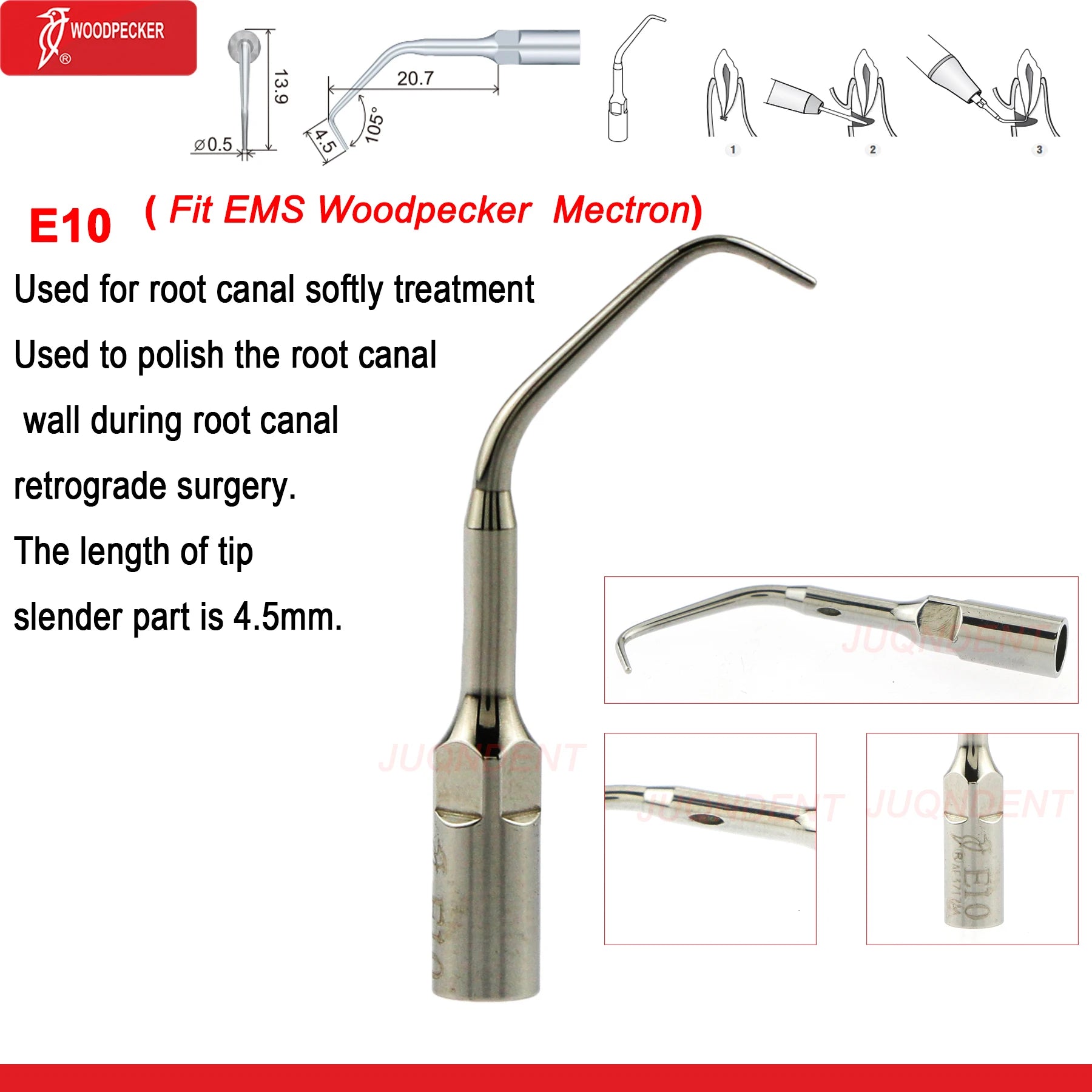 Woodpecker Dental Ultrasonic Scaler Piezo Build In UDS N2/N3 Scaler Tips For Teeth Scaling Endodontics Periodontics Fit EMS E10