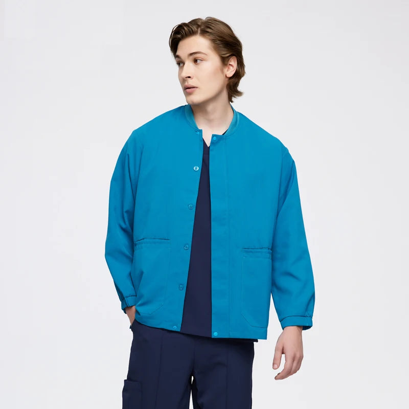 Anti-static Scrubs Jackets Antibacte Thermal Fabric Outfit Out Coats Doctor Hospital Nurse Uniforms Autumn Winter Over coats Peacock Blue-Jackets
