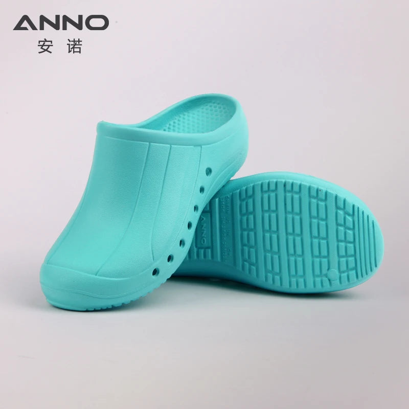 ANNO Soft Doctors Nurses Shoes Anti-slip Protective Clogs Operating Room Lab Slippers Chef Work Flat Clog Hospital Foot Wear C42