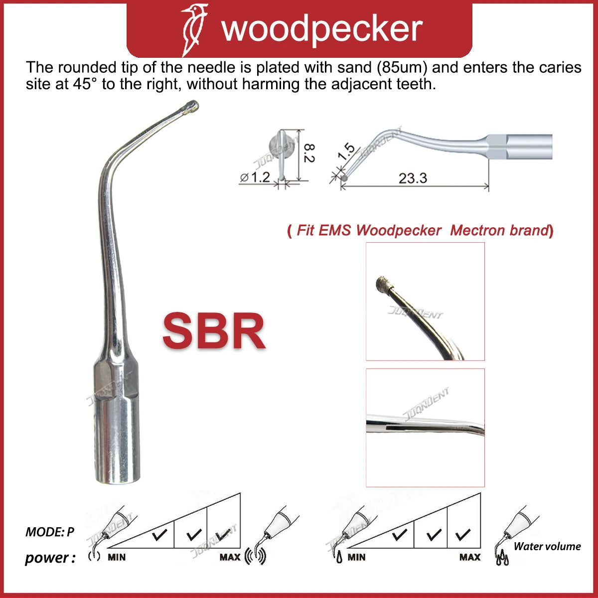 Woodpecker Scaler Tips Dental Ultrasonic Scaler Tip For Cavity Preparation Fit EMS Mectron Ultrasonic Scaler Handpieces SBR