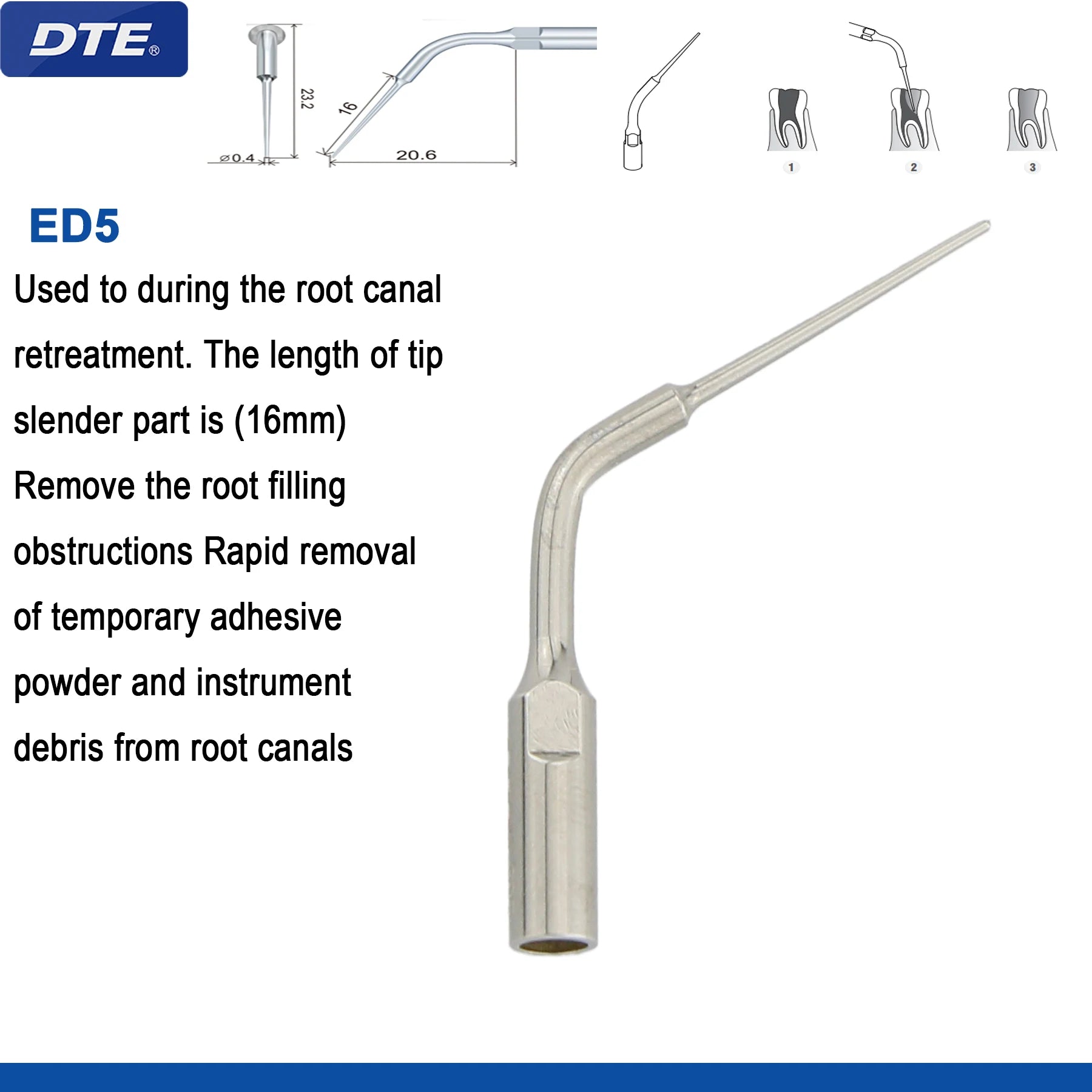Woodpecker DTE Dental Ultrasonic Scaler Tips Scaling Endo Tip Dentistry Instruments Medical Accessories Fit EMS Satelec NSK ED5