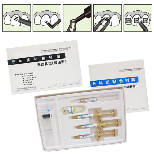 S/L Dental Orthodontic Bracket Adhesive Teeth Enamel Light Curing Bonding Glue Cure Resin Soft Gel Dentistry Materials Dentist