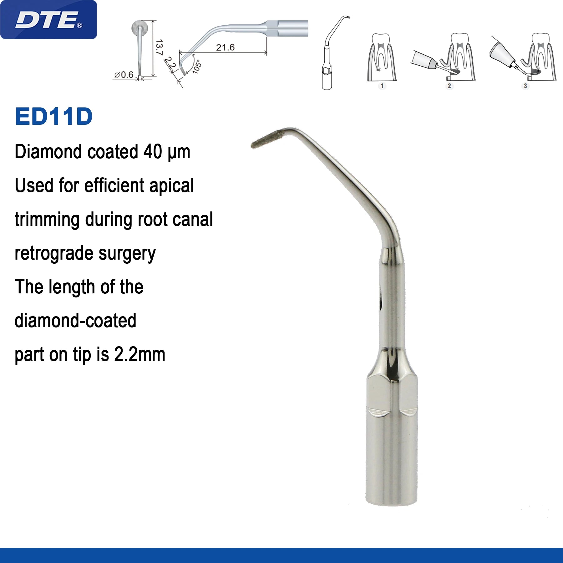 Woodpecker DTE Dental Ultrasonic Scaler Tips Scaling Endo Tip Dentistry Instruments Medical Accessories Fit EMS Satelec NSK ED11D