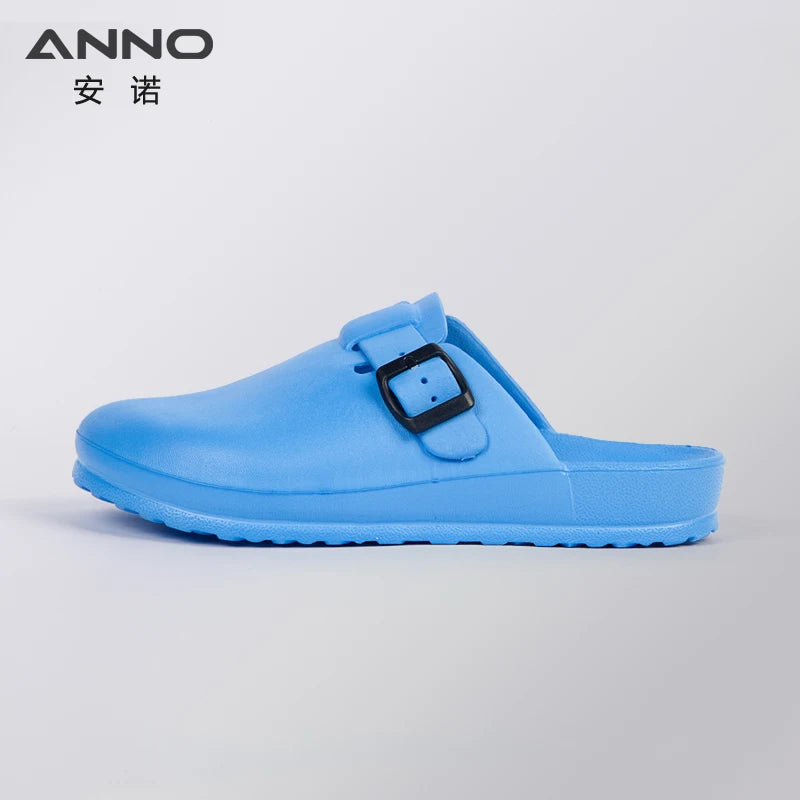 ANNO EVA Soft Shoes Clinical Hospital Clogs Slippers Shoes Man Women Shoes with Strap Work Clog Doctor Nurse Shoes Flat Footwear J01