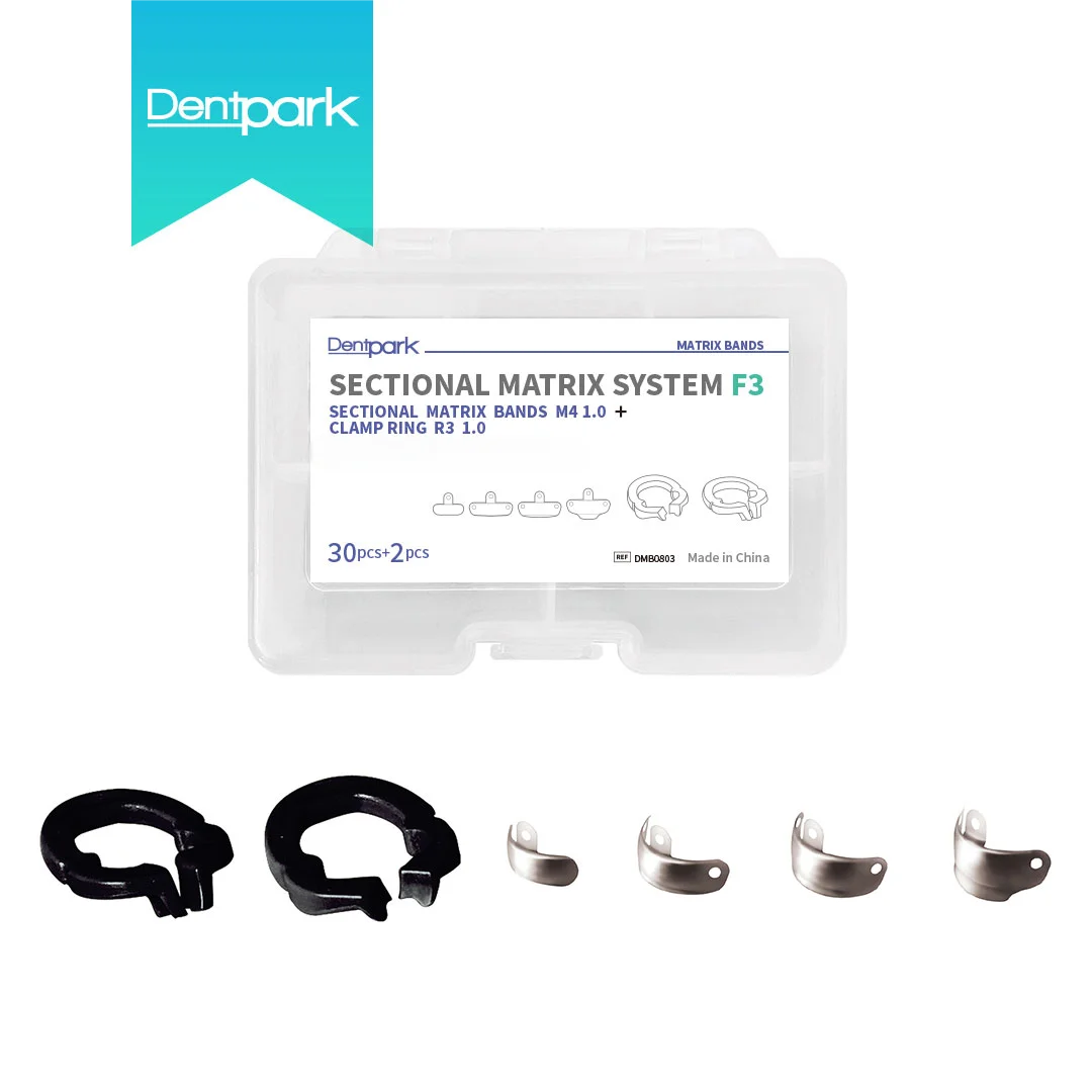 Dentpark Dental Sectional Matrix System Set Metal Matrices Bands Resin Clip Clamp Separating Ring Autoclavable Dentist Tools