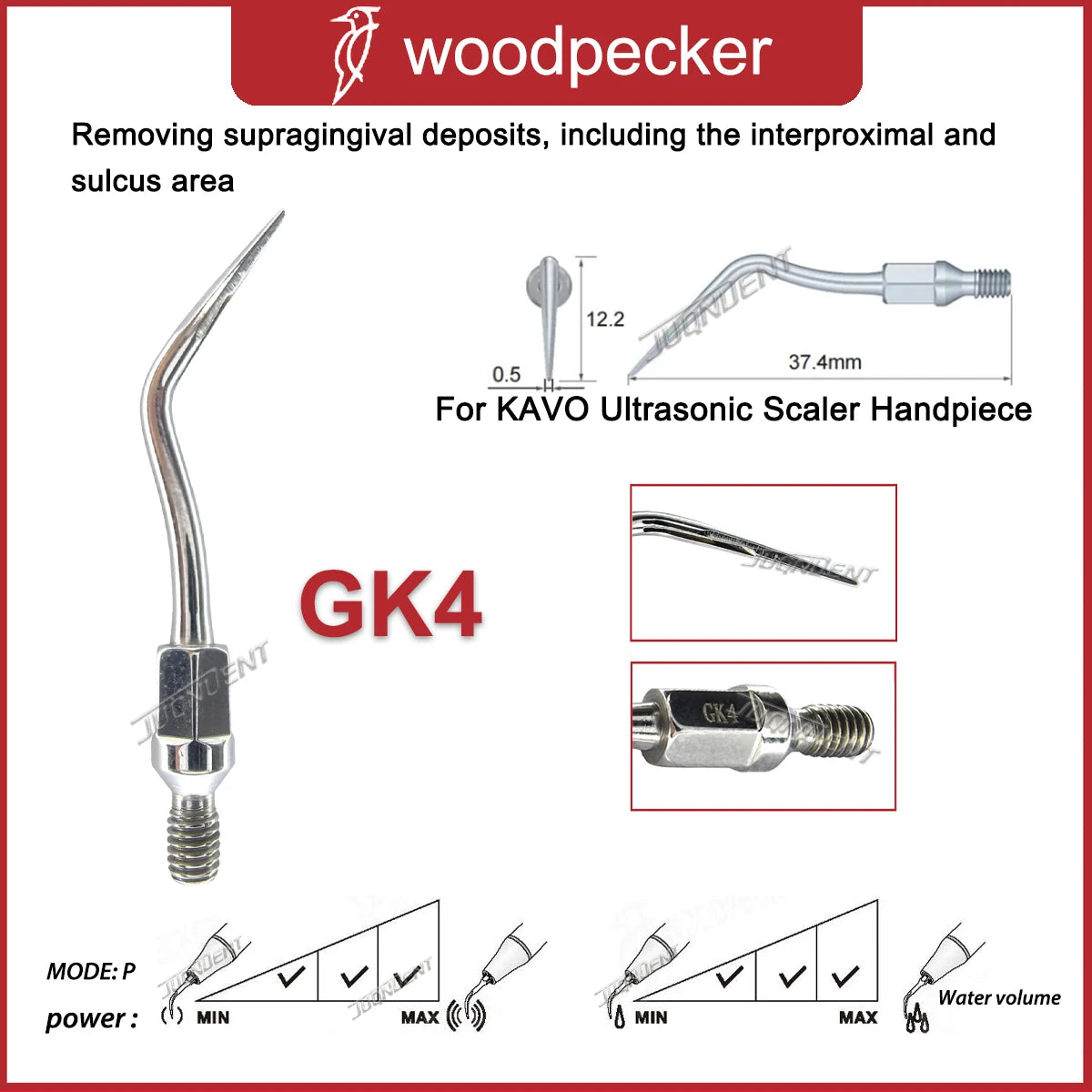Woodpecker Dental Ultrasonic Scaler Tips Scaling Tip Fit KAVO SONICflex Dentistry Air Scaler Handpiece Dental Instrument GK1 GK2 GK4
