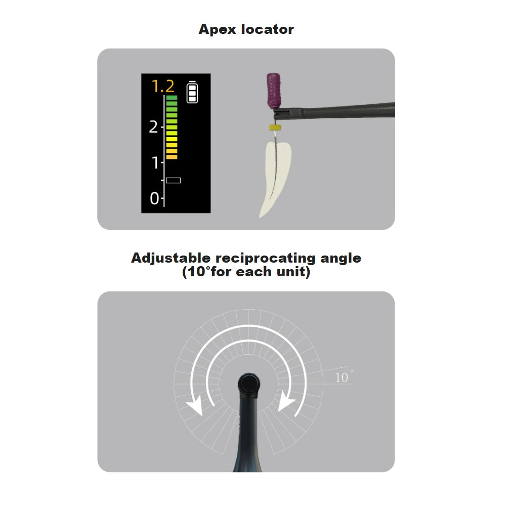 Endodontic Treatment Contactless Charging COXO C-SMART MINI AP+ Brushless Endo Motor Apex Locator,4 Working Modes,6:1Mini Head