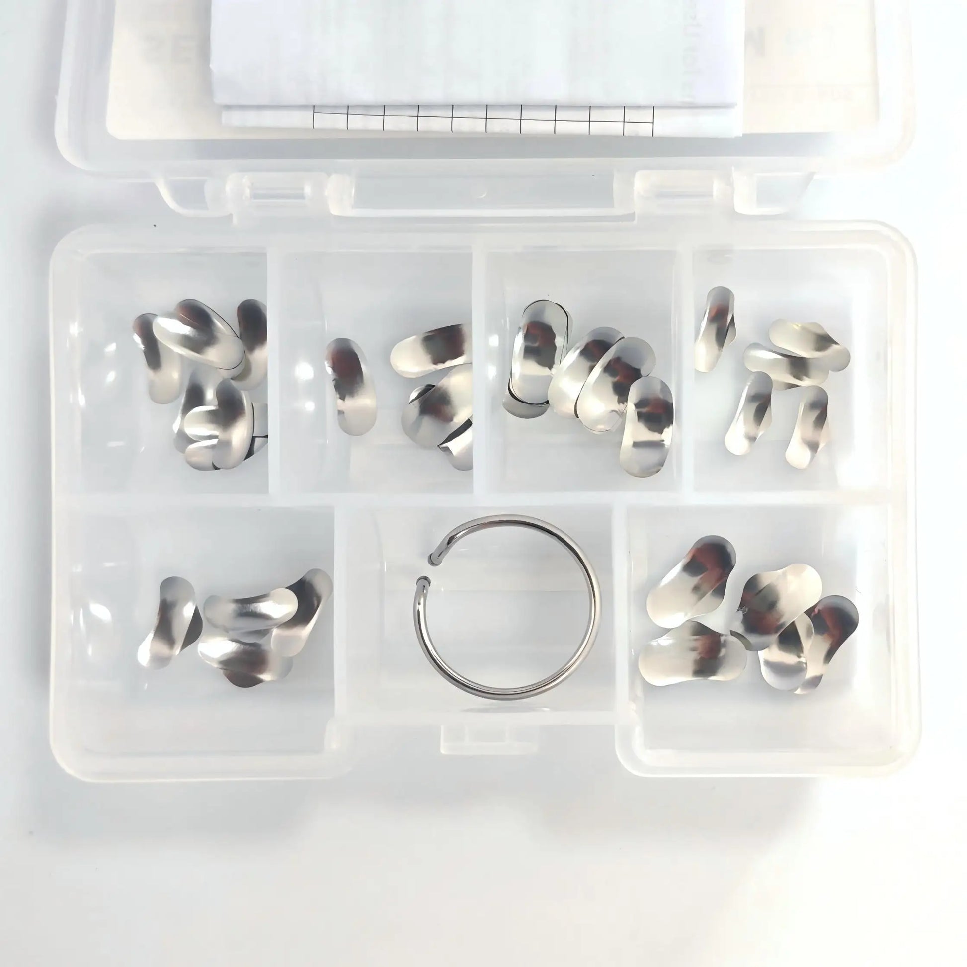 Dental Sectional Matrix System Set 50PCS Matrix Bands Separating Clamp Ring for Class II Composite Restoration Dentist tools