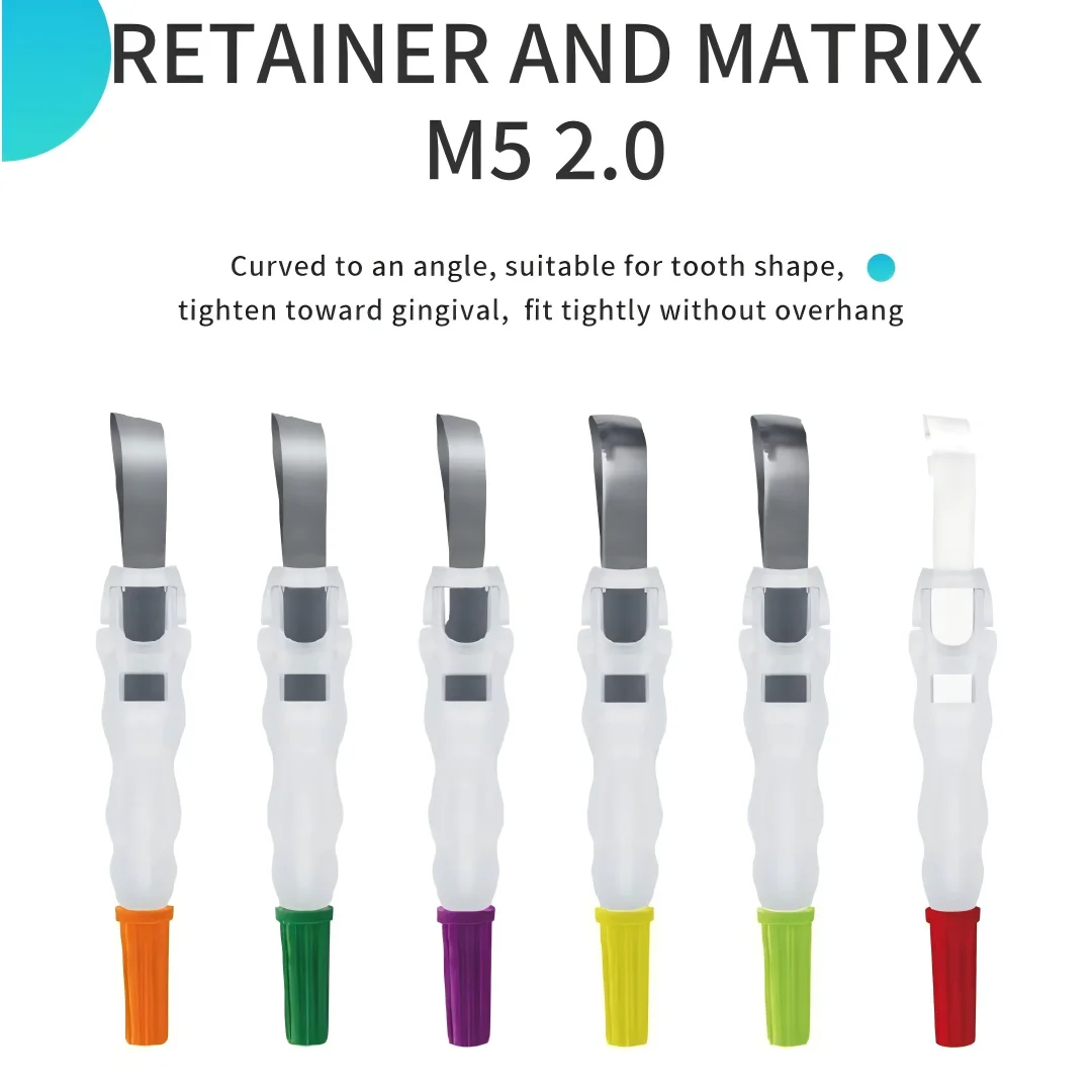 Dentpark/24pcs Pre-Formed Retainer and Matrix Bands M5 Roll O Type for class-Ⅱ Teeth Filling 180°Adjustable Contoured Matrices
