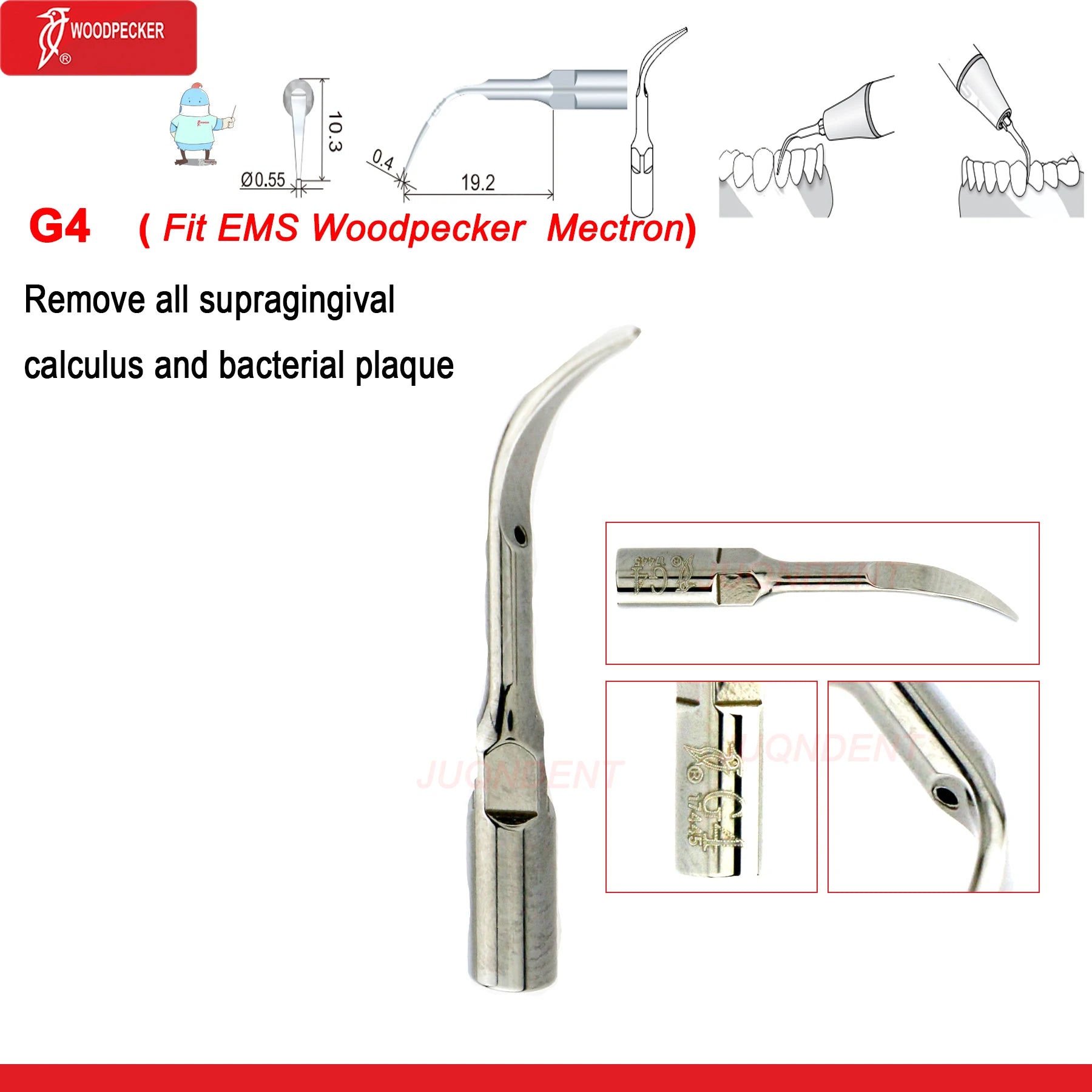 Woodpecker Dental Ultrasonic Scaler Piezo Build In UDS N2/N3 Scaler Tips For Teeth Scaling Endodontics Periodontics Fit EMS G4