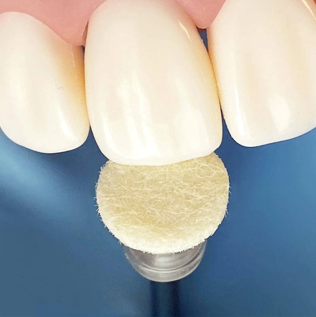 Dental Polishing Discs P10 50PCS & 1Mandrel for Anterior Composite Restoration, No-Scratch Felt Wheel Pre-impregnated Abrasive