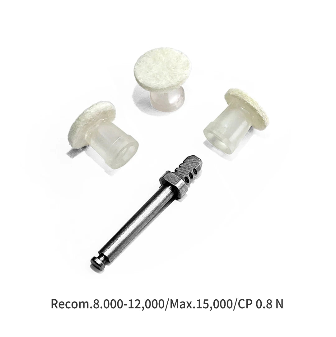 Dental Polishing Discs P10 50PCS & 1Mandrel for Anterior Composite Restoration, No-Scratch Felt Wheel Pre-impregnated Abrasive