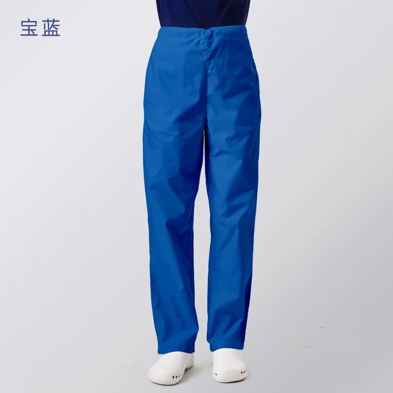 ANNO Adjustable Waist Hospital Staff Scrubs Body Nursing Uniform Women Female Dental Clinic Supply Nurse Work Uniforms Slim Fit A08-Pants