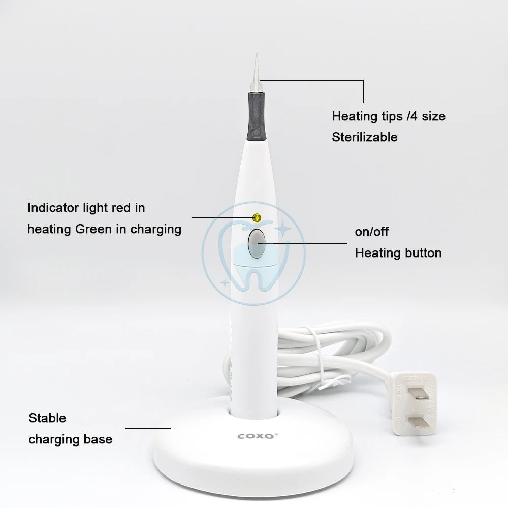 COXO C-BLADE Gutta Percha Cutter With 4 Tips Fast Heat Up and Cooling Dental Cordless Gutta Cutter Dental Equipment