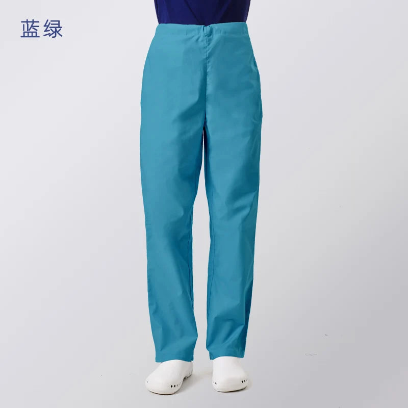 ANNO Work Trouser Doctor Nurse Uniform Bottoms Cotton More Pockets Dental Scrubs Pants SPA Nursing Scrub Pants 18PT001-LanLv