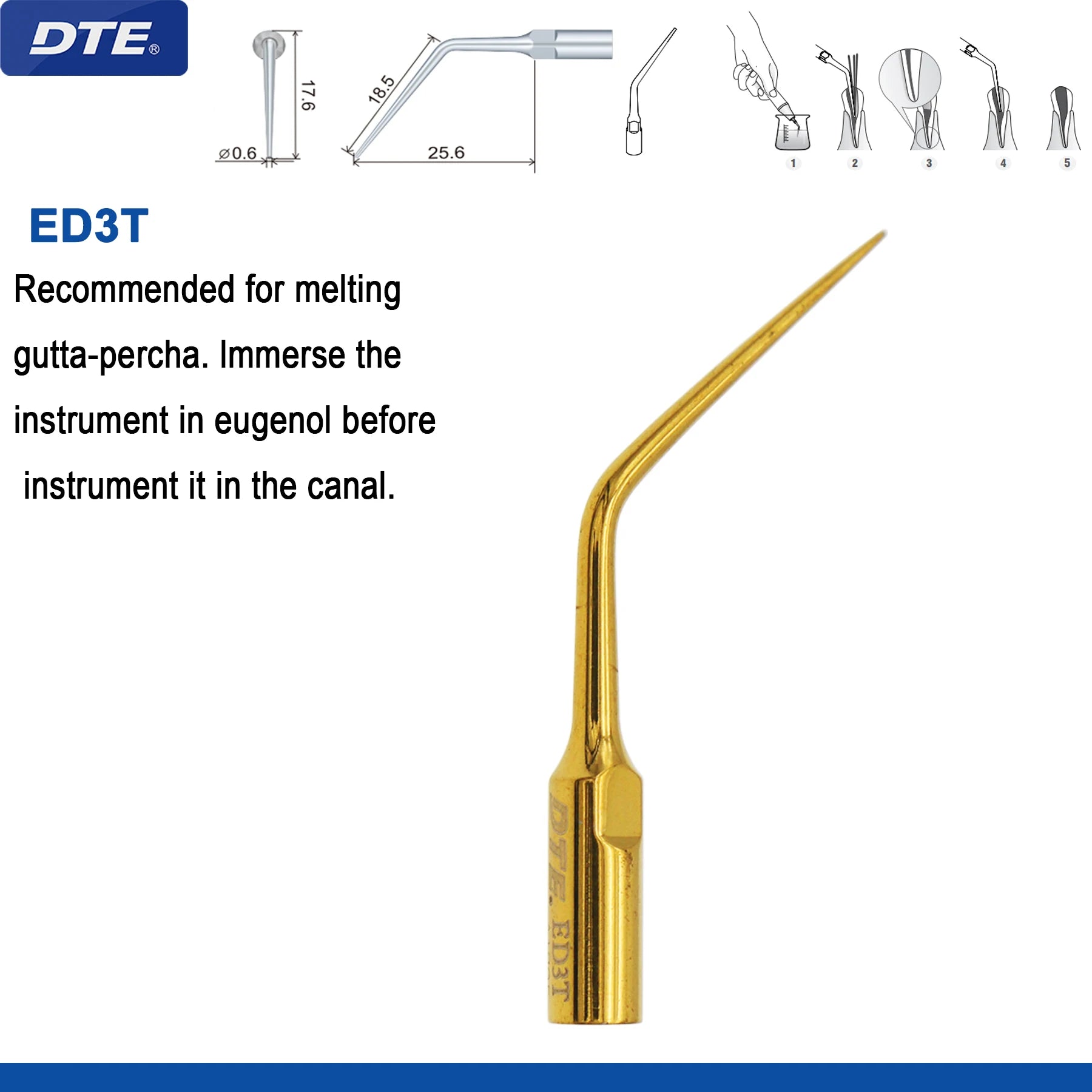 Woodpecker DTE Dental Ultrasonic Scaler Tips Scaling Endo Tip Dentistry Instruments Medical Accessories Fit EMS Satelec NSK ED3T