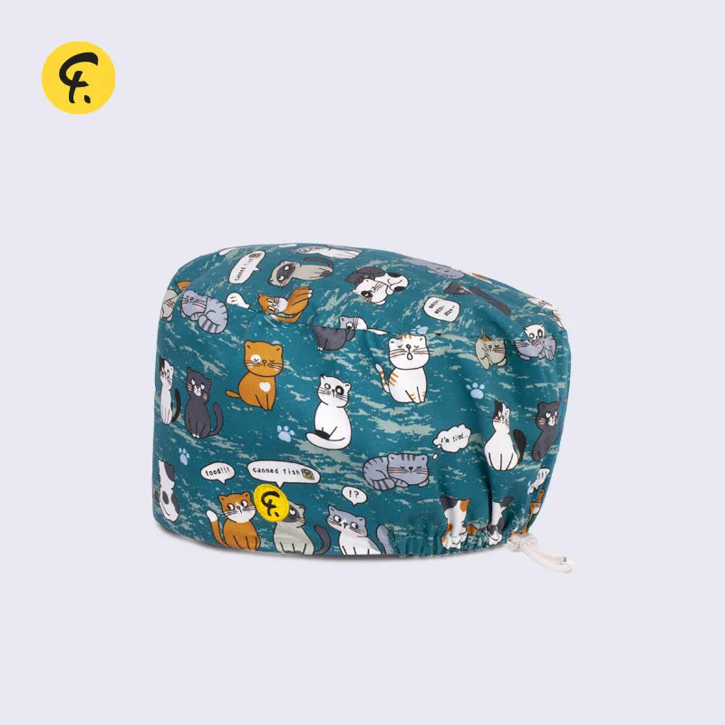 Disposable Surgical Caps Women Man Medical Beanie With Sweat Absorbing Wipes Hats Clinic Hospital Doctor Nurse Work Cornice Hat FRW001-019