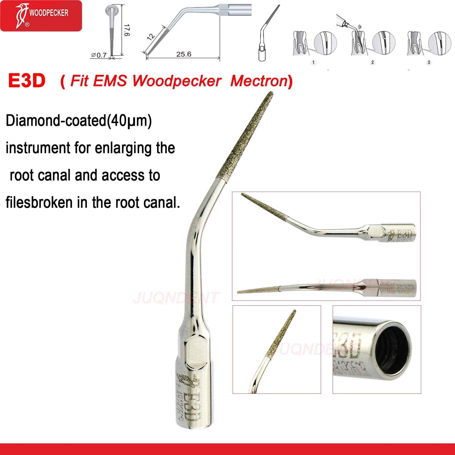 Woodpecker Dental Ultrasonic Scaler Piezo Build In UDS N2/N3 Scaler Tips For Teeth Scaling Endodontics Periodontics Fit EMS E3D