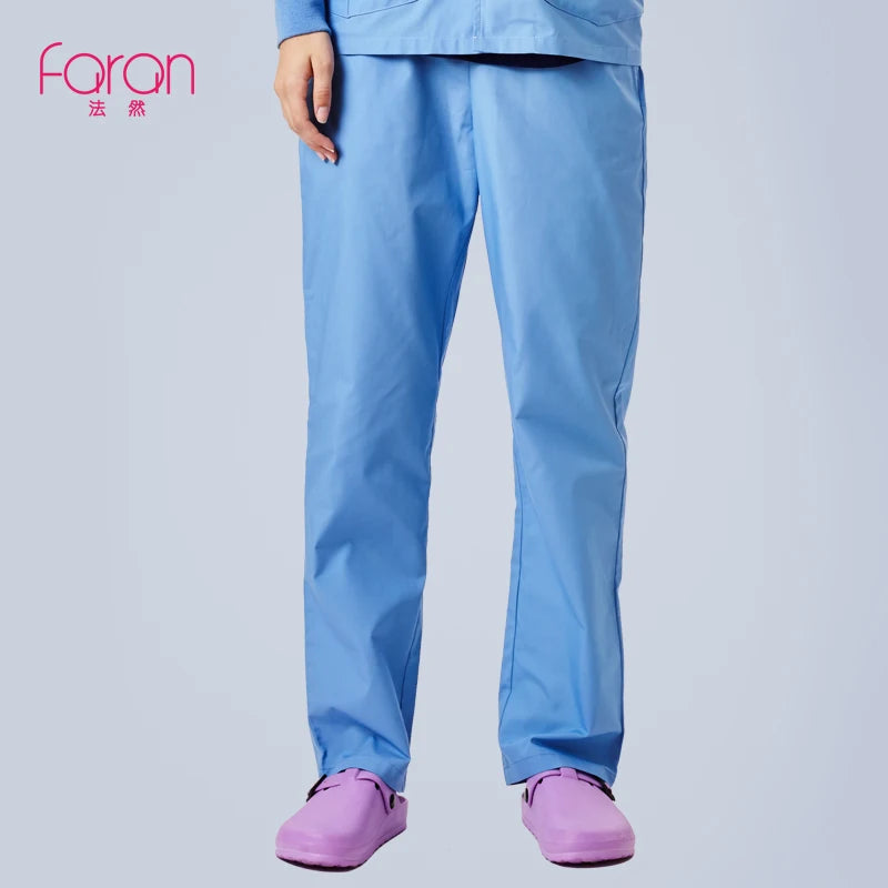 ANNO Work Trouser Doctor Nurse Uniform Bottoms Cotton More Pockets Dental Scrubs Pants SPA Nursing Scrub Pants FRPT1904-QianKaoLan