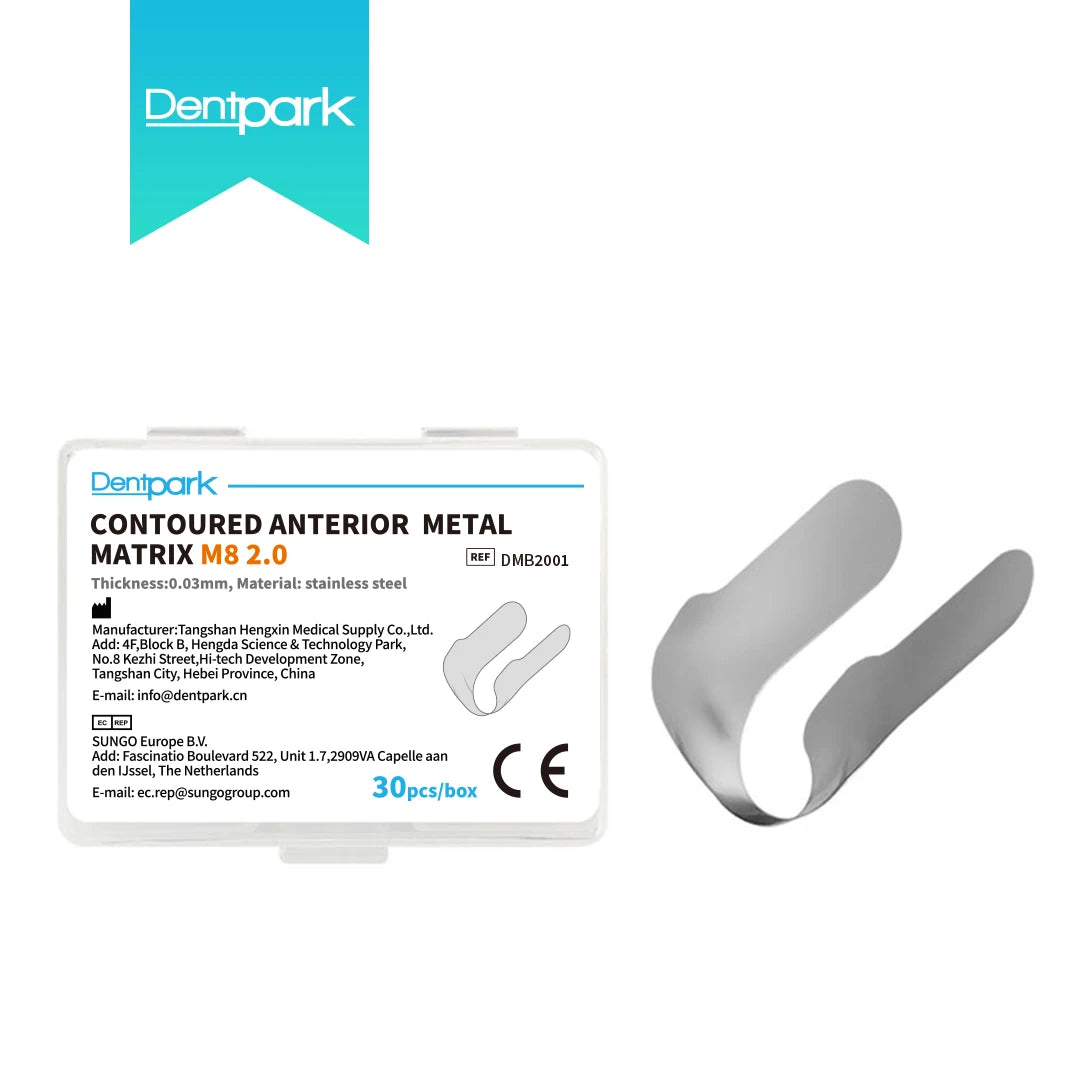 Dentpark/Dental contoured anterior matrix M8 50PCS Blue Transparent or 30PCS stainless steel Dentistry tools