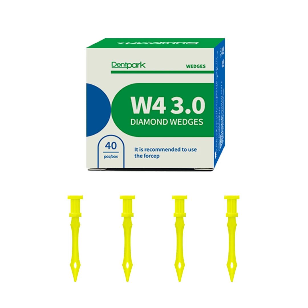 Dentpark/ Dental diamond Shape Interproximal wedges W4 3.0 Good separation force and fit Plastic Tooth Gap Dentistry Tools Extra Small 40pcs
