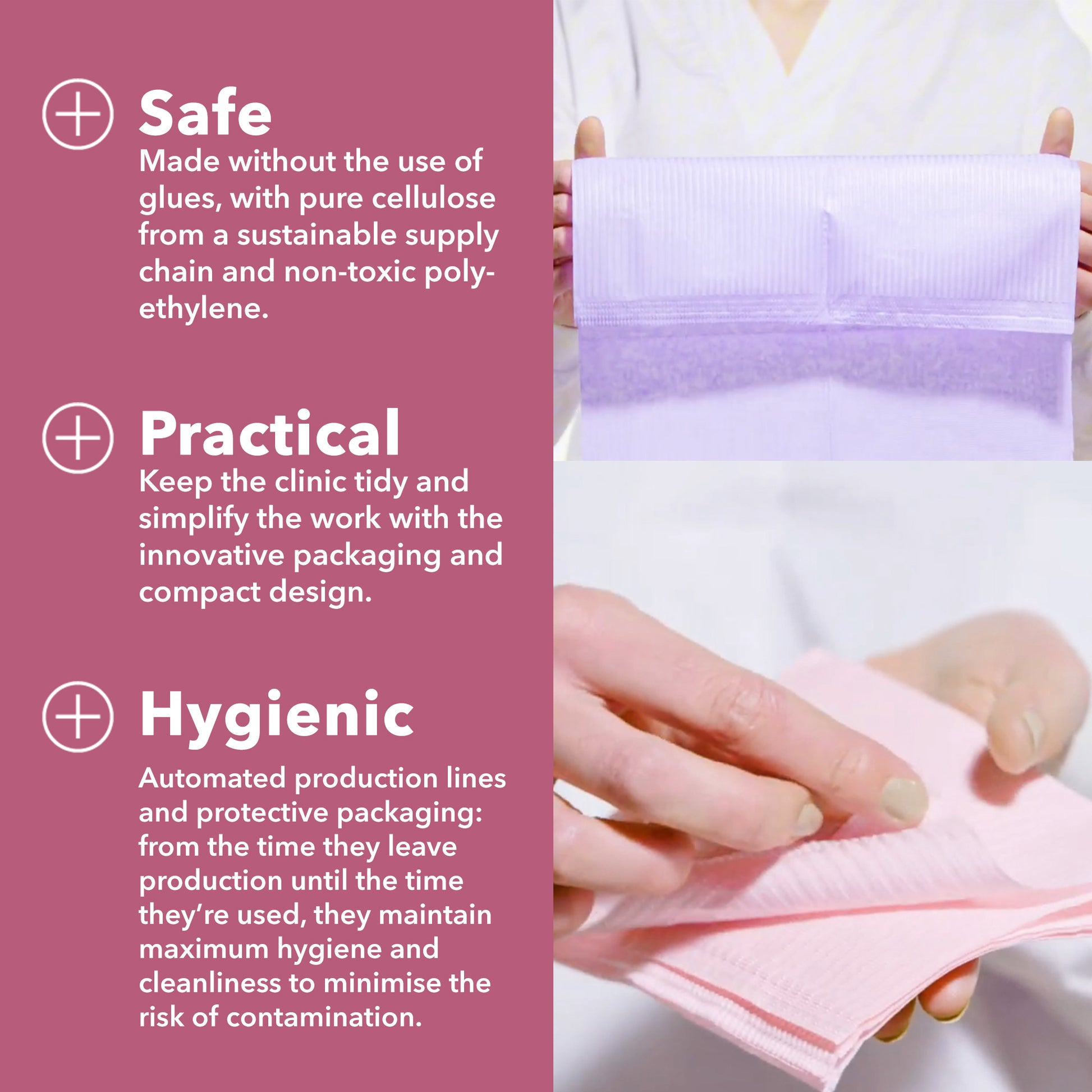 Towel Up 50 pcs Euronda Monoart - Highly Absorbent Disposable Dental Patient Bib